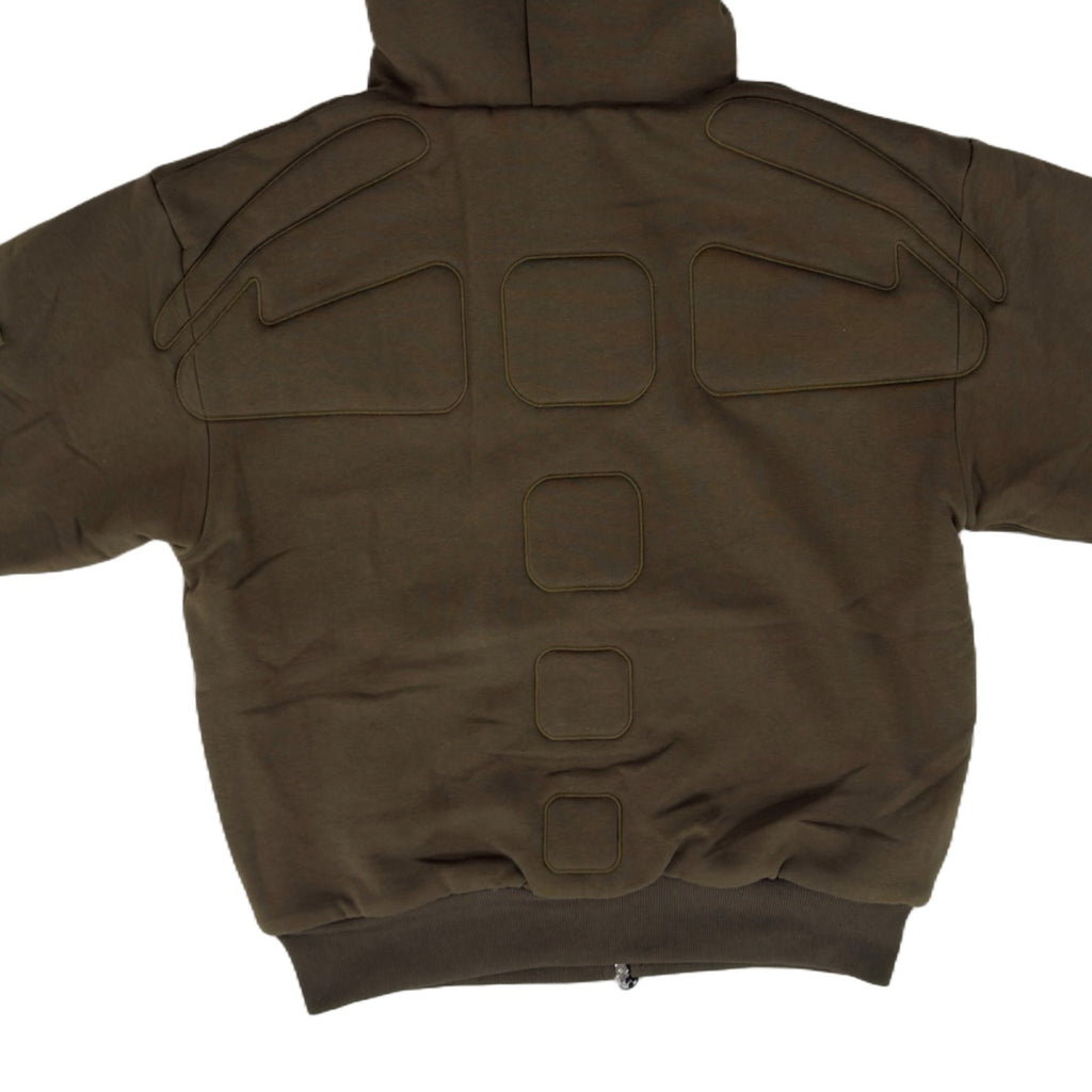 ARROW PADDED Double Layered Hoodie : OLIVE GREEN