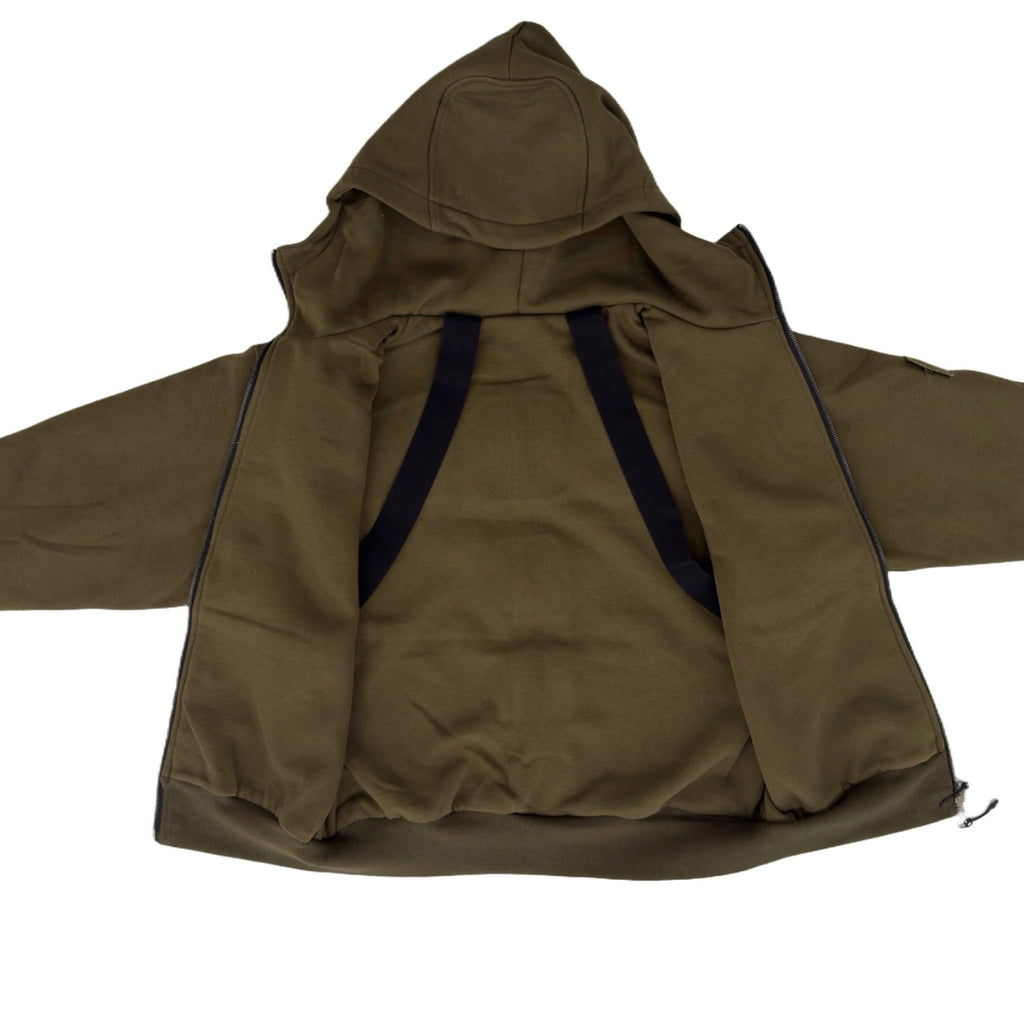 ARROW PADDED Double Layered Hoodie : OLIVE GREEN
