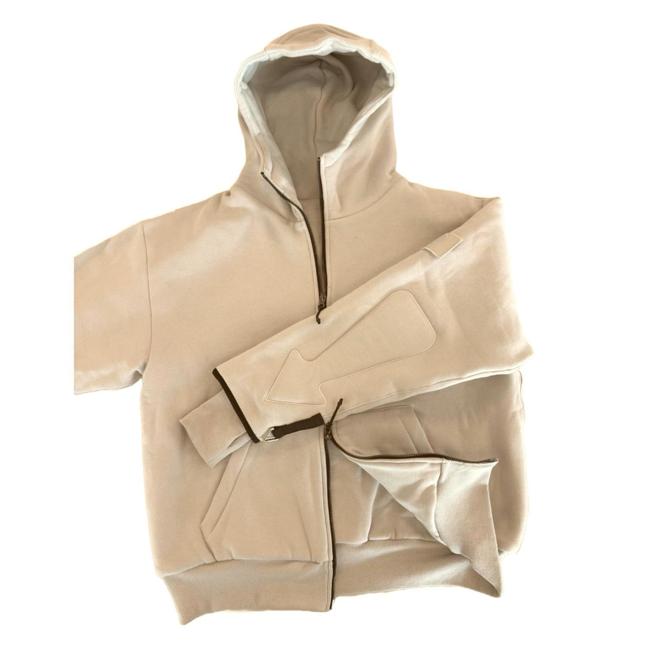 ARROW PADDED Double Layered Hoodie : BUTTER YELLOW