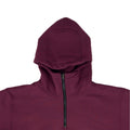 1/4 ZIP Double Layered Hoodie : BERRY