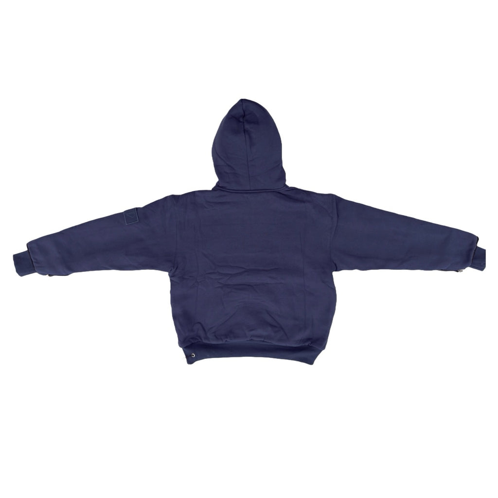 1/4 ZIP Double Layered Hoodie : BLUE