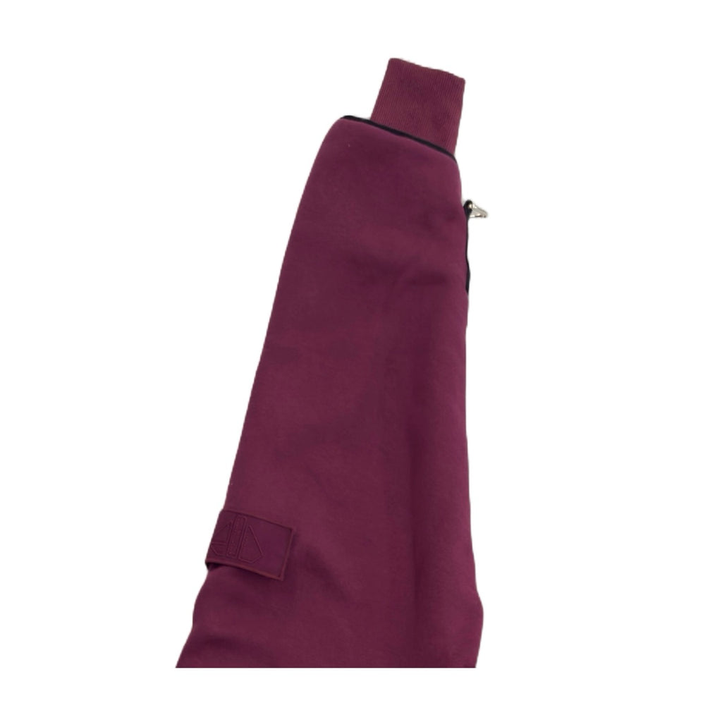 1/4 ZIP Double Layered Hoodie : BERRY