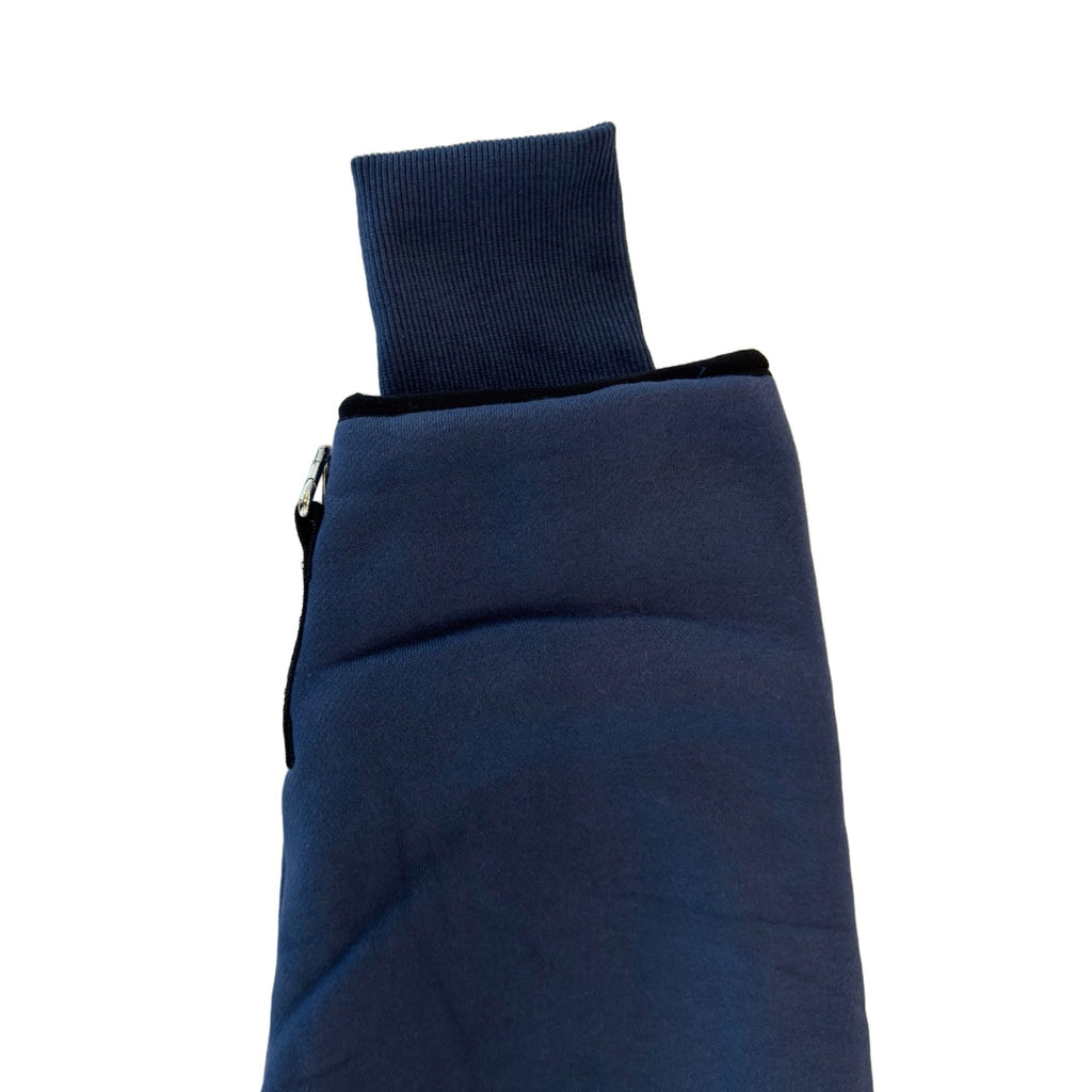 1/4 ZIP Double Layered Hoodie : BLUE