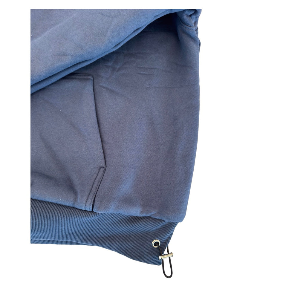 1/4 ZIP Double Layered Hoodie : BLUE