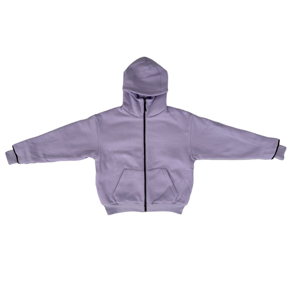 SKELETON PADDED Double Layered Hoodie : LILAC