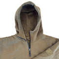 1/4 ZIP Double Layered Hoodie : OLIVE GREEN
