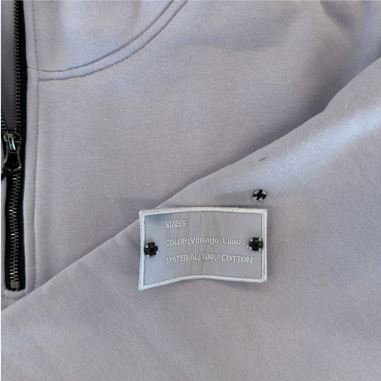 1/4 ZIP Double Layered Hoodie : LILAC