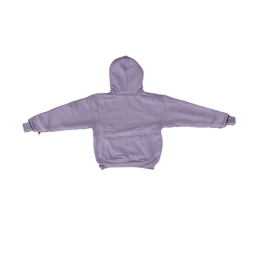 1/4 ZIP Double Layered Hoodie : LILAC