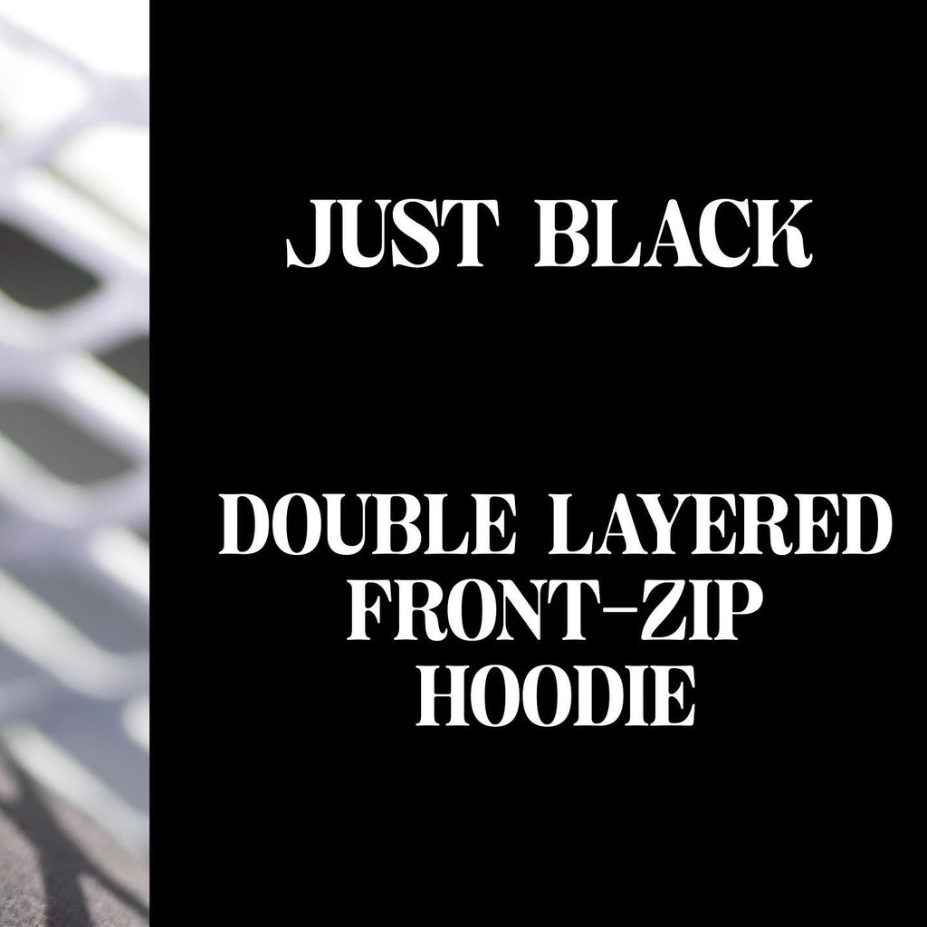 S1 : OG Double Layered ZIP UP Hoodie : BLACK