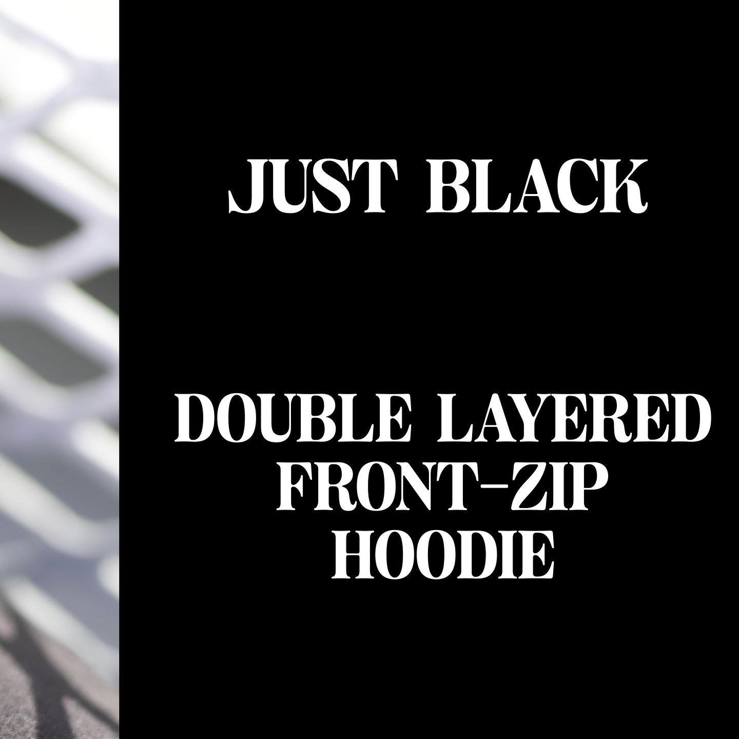 S1 : OG Double Layered ZIP UP Hoodie : BLACK