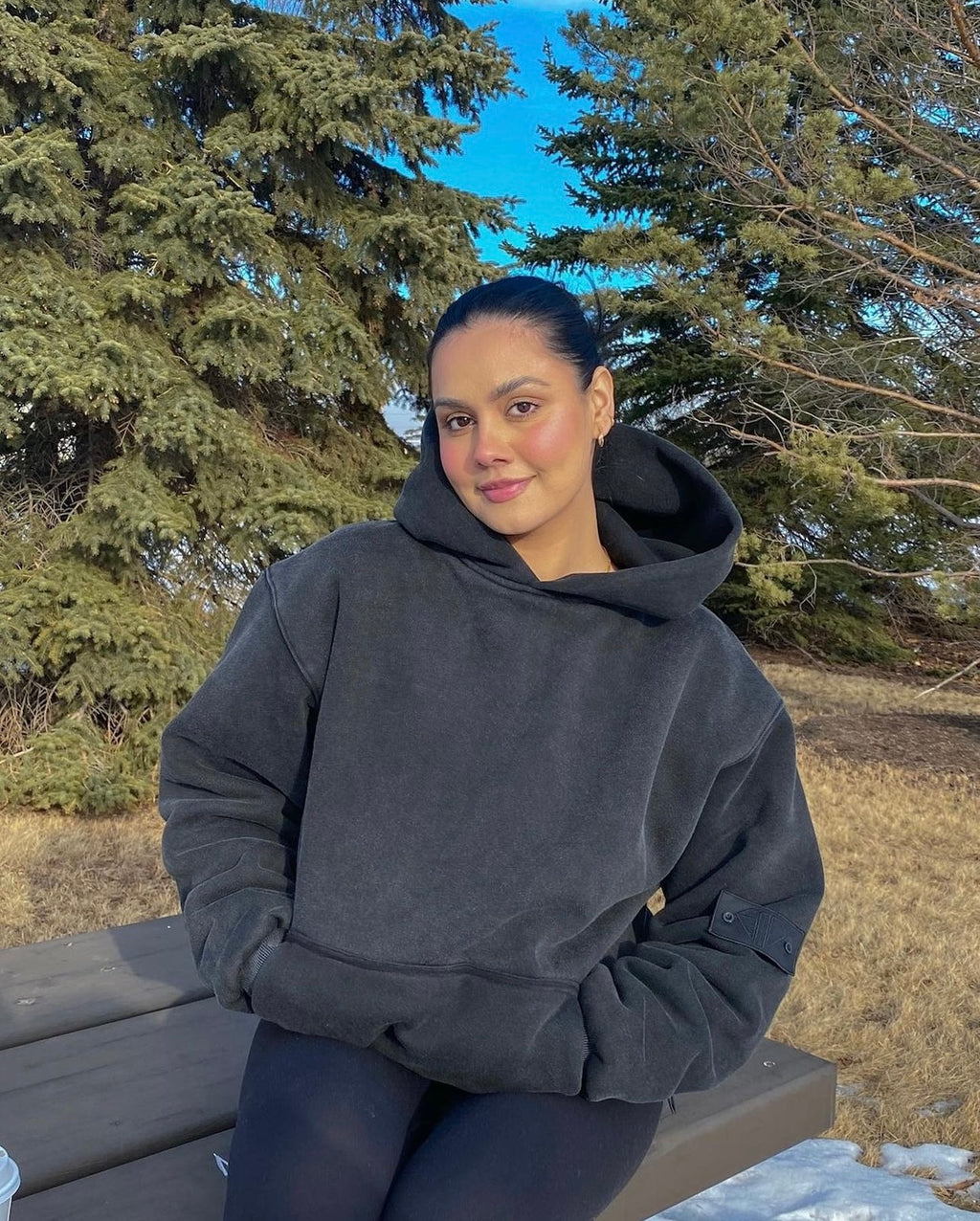 S1 : OG Double Layered Hoodie : WASHED BLACK